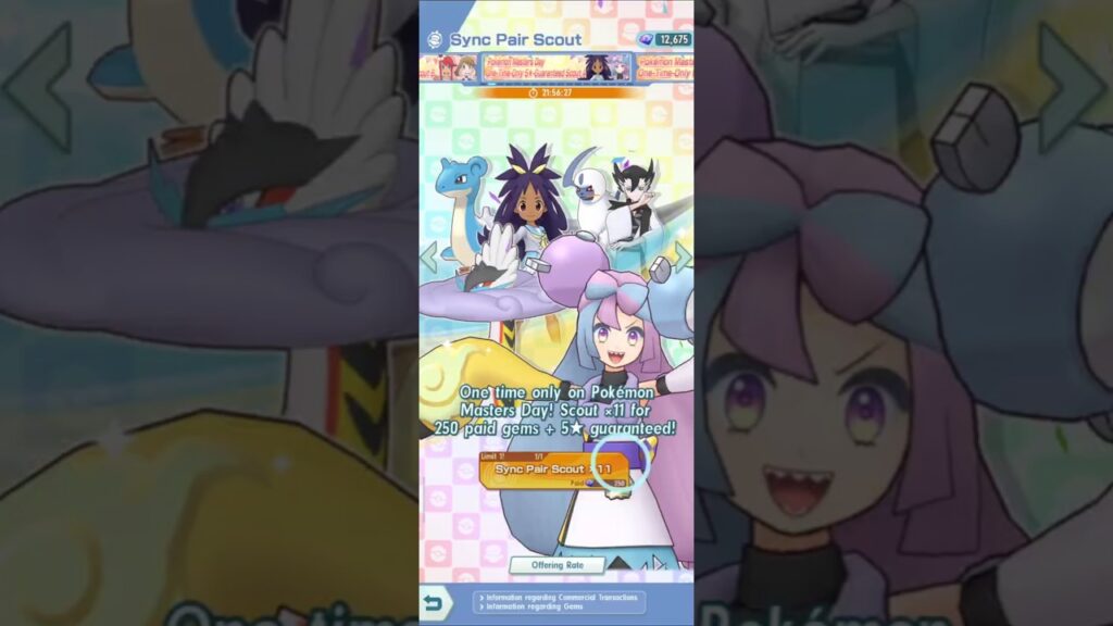 Pokemon masters day one time only 5 star guaranteed scout #pokemonmasterexgameplay #pokemonmasters