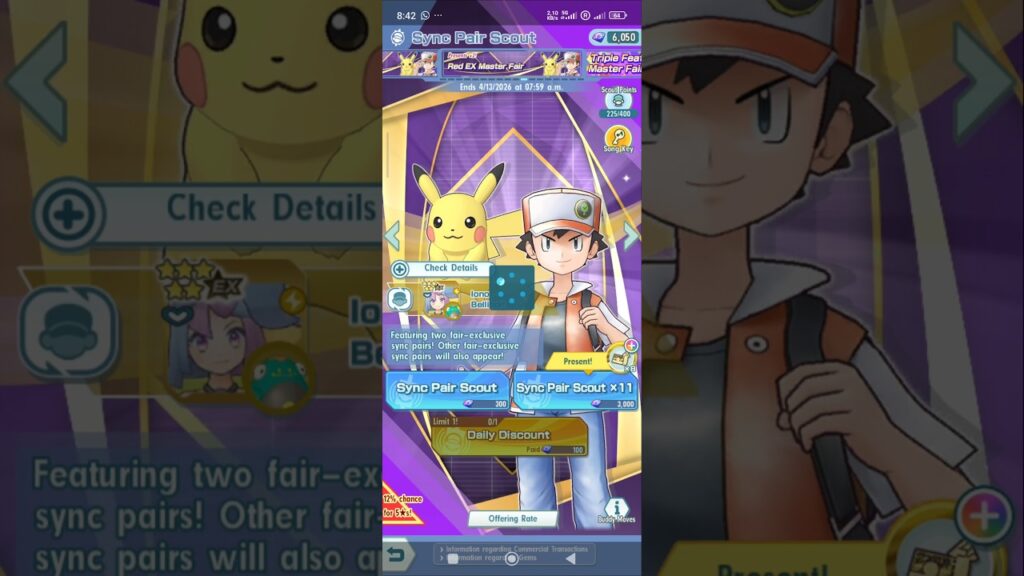 Red 1996 and Pikachu | Pokemon Masters EX | #pokemon #pokemonmasterex #shorts #anniversary #6.5