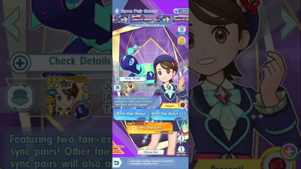 Juliana and Terapagos | Pokemon Masters EX | #pokemon #pokemonmasterex #shorts #anniversary #6.5