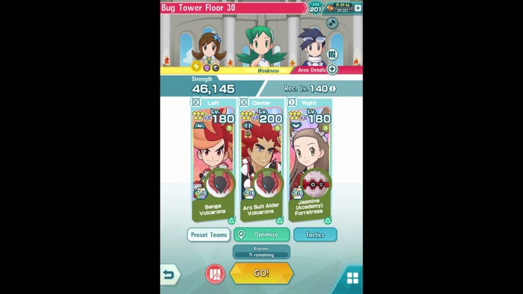 Pokemon Masters EX - Bug Towers Floor 30