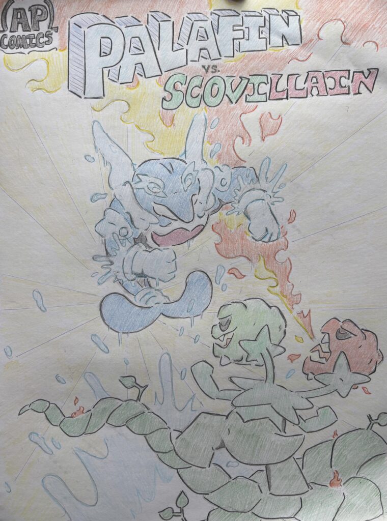 Superman inspired Pokémon “comic book” cover