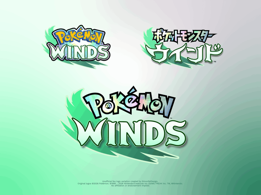 I was wondering how Pokémon Winds would look with the Japanese multicolored logo style... so I created this fan variation