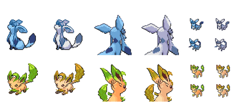 Downgrading Glaceon and Leafeon to Gen 3 quality cause im bored