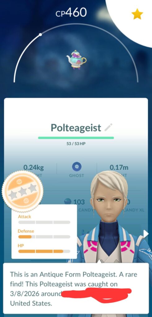 Antique Polteageist is spawning in the wild right now as well!