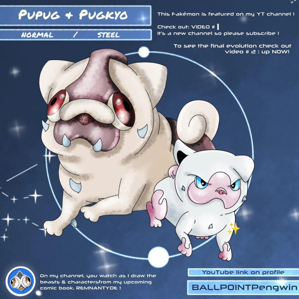Pupug and Pugkyo are based on my pug