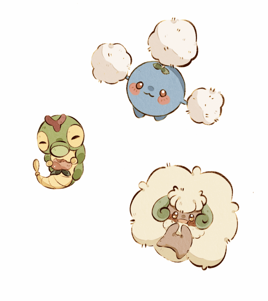 Recent poke commissions of the week 🌱