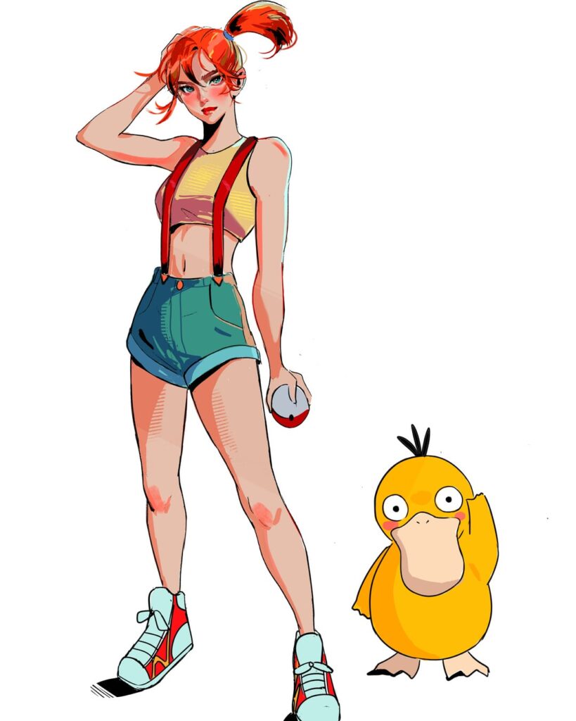 Misty and Psyduck by me