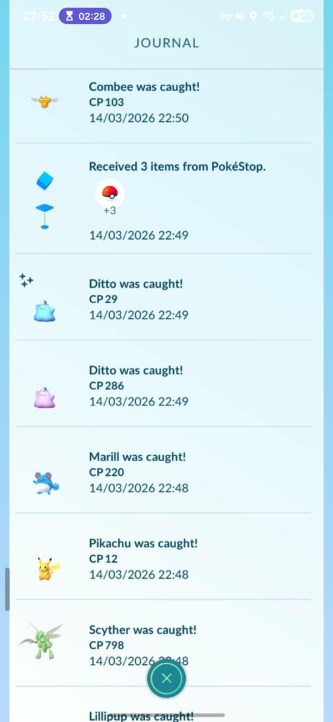 not only i catch 2 dittos in a row but my 2nd is shiny 😂