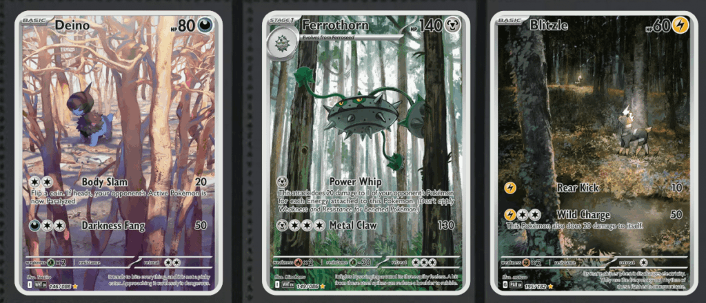 Looking for full art illustration cards that match this "amongst tall trees" vibe