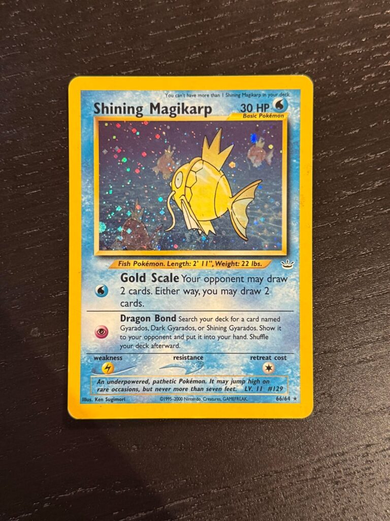 Shining magikarp double holo error?