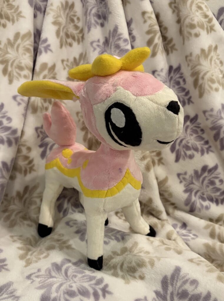 [OC] Deerling I made. Easily my most challenging plushie so far