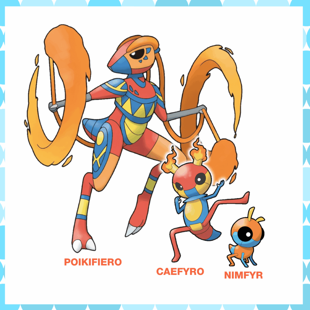 Fire starter of my latest region based on Dactylotum bicolor (rainbow grasshopper) and a fire poi dancer