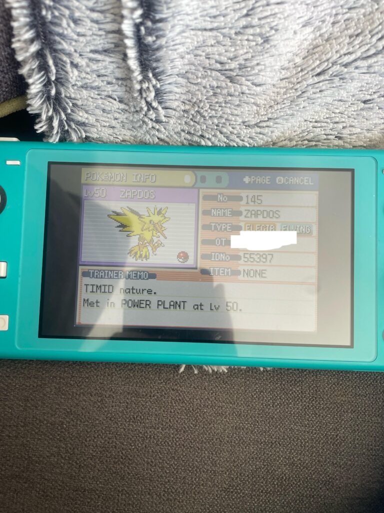 LG Zapdos catch!