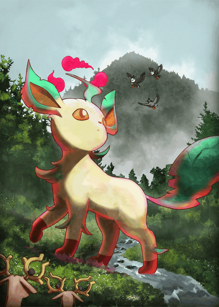 [OC] Leafeon Dynamax custom card