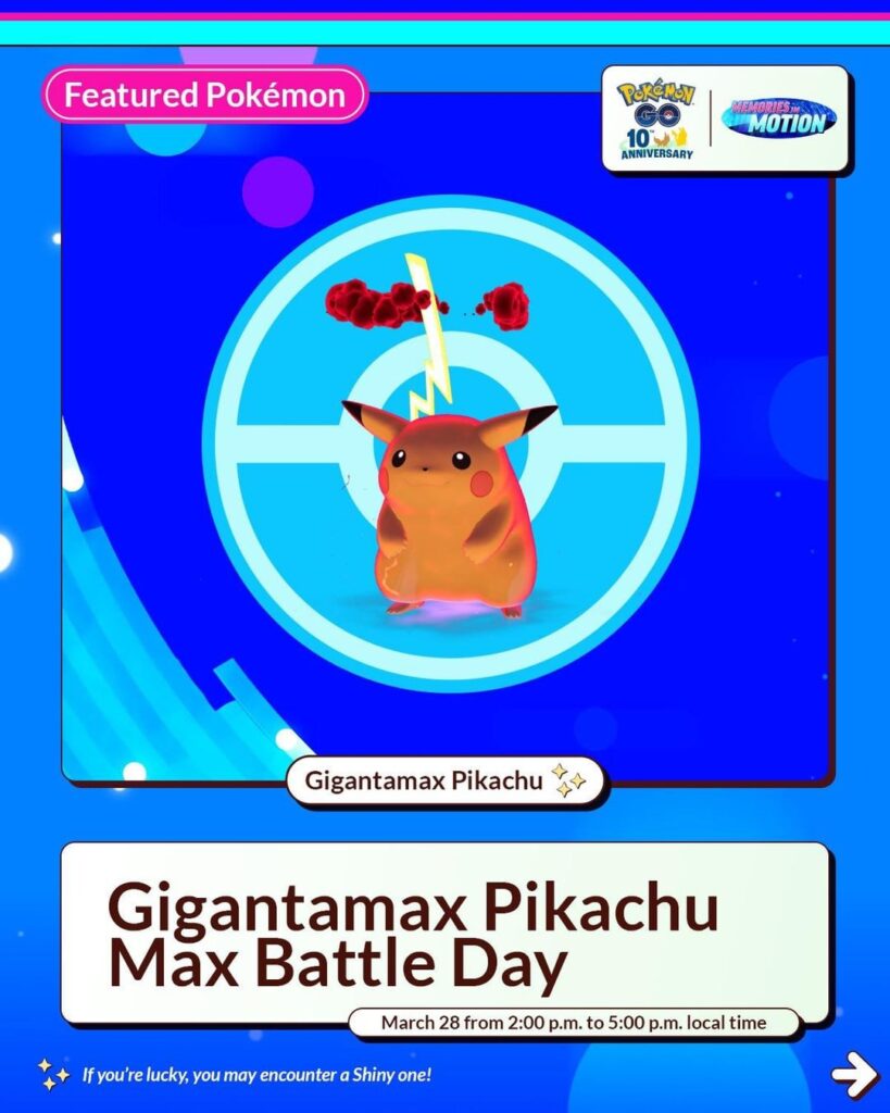 Gigantamax Pikachu Max Battle Day Niantic Infographic