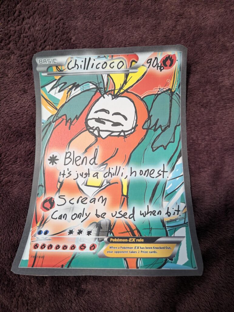 Made a fuecoco card for a friend obsessed with them