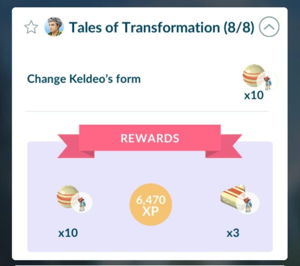 I am stuck on the Change Keldeo's Form Research Task