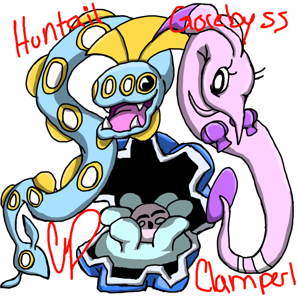 Clamperl, Huntail, and Gorebyss