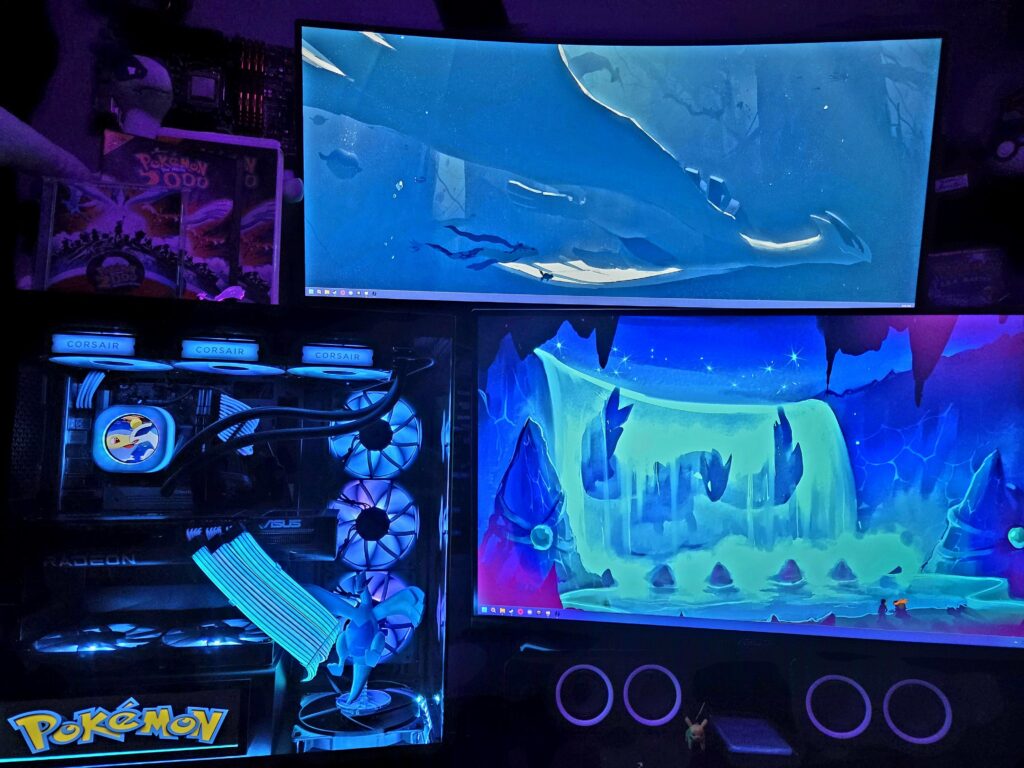 My Lugia themed gaming setup!