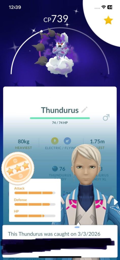Shiny shadow Thundurus from Giovanni confirmation