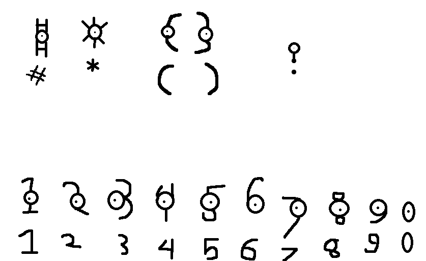 I made new Unown for a couple symbols and letters! I hope some people use these in their Unown alphabet ^^ (OC)