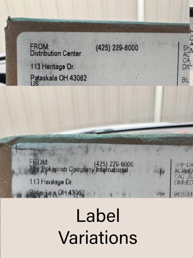 PC Package Labels may say they’re from Pokemon Again…