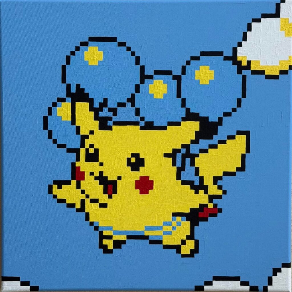 Flying Pikachu Painting (OC)