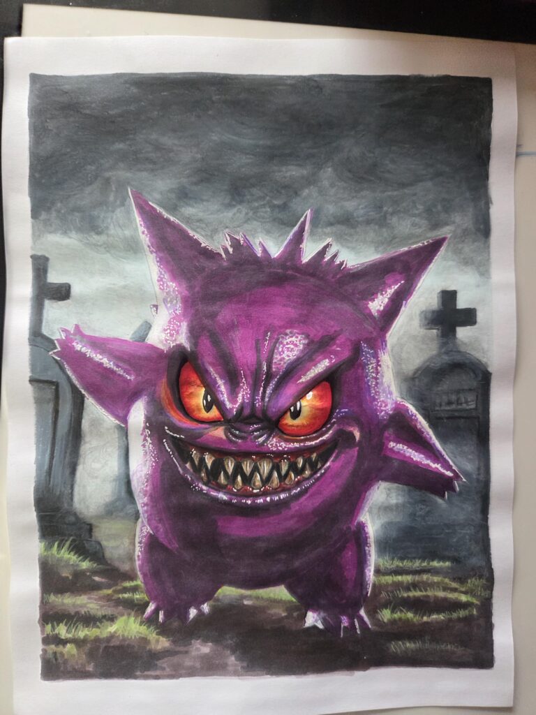 [OC] Finished this comission recently for someone. They wanted a Creepy Realistic Gengar.