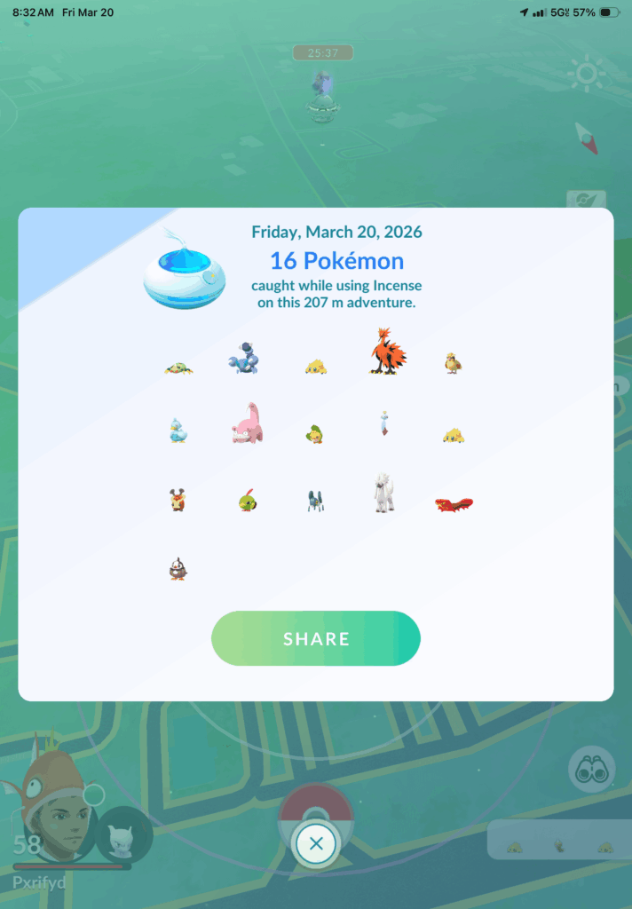 Is this not an insane daily adventure incense?  (The furfrou is a hundo)