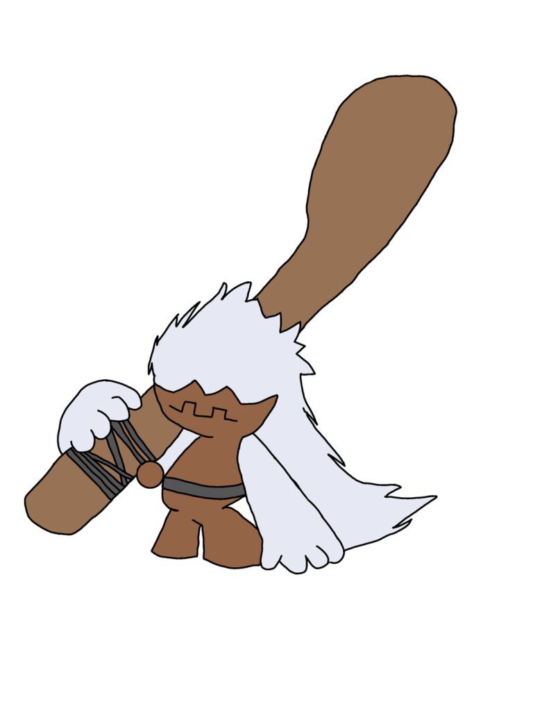 Kombaton - the herder pokemon [regional Georgian based tinkaton variant] Fairy/Grass