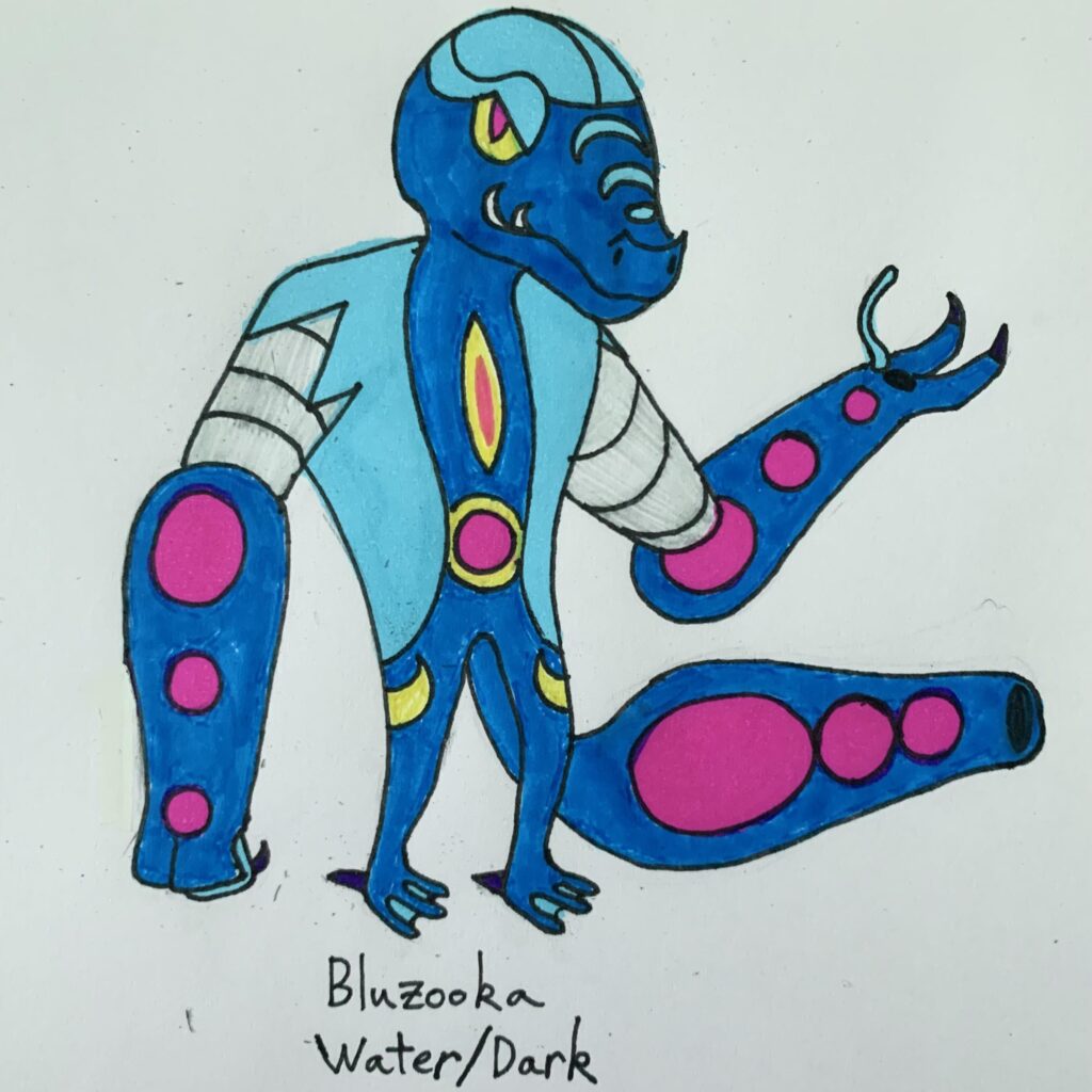 My idea for Gecqua’s final evolution: a frutiger aero pirate