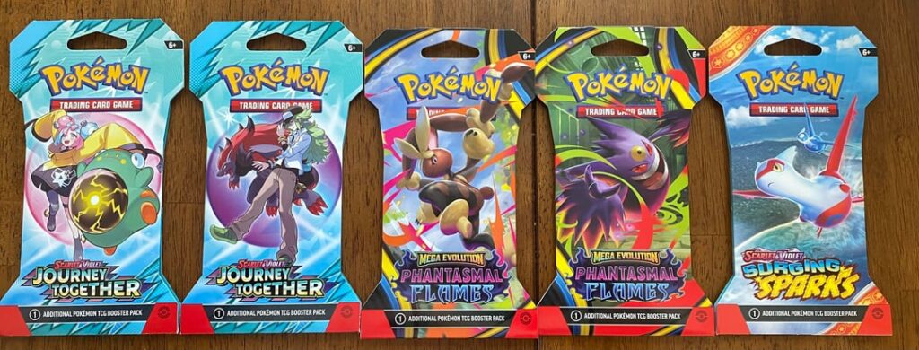 Swipe to open 5 booster packs with me