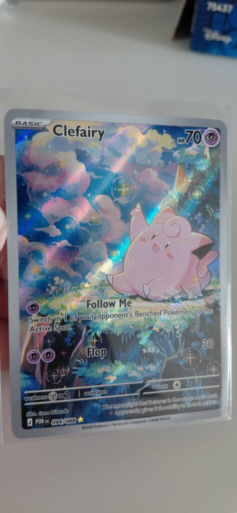 My gf and I went to the local fair and won 2 Perfect Order booster packs. Obviously she pulled the Clefairy IR lmao