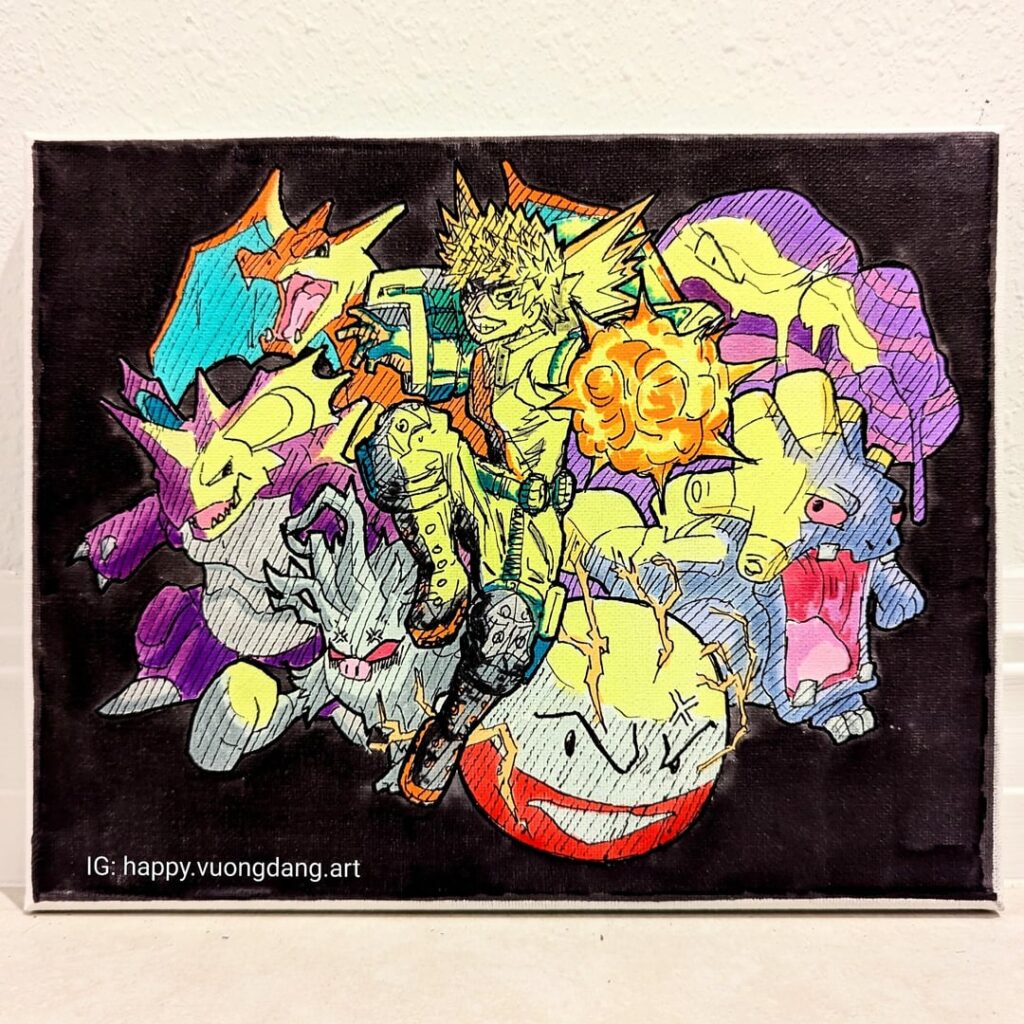 I drew Bakugo from My Hero as a Pokemon trainer! Lemme know what you think!