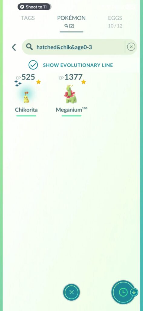 Hatching the green beans.