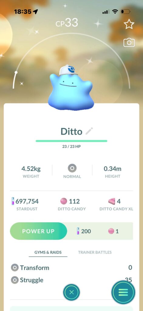 Finally caught a Shiny Ditto! From a Marill.