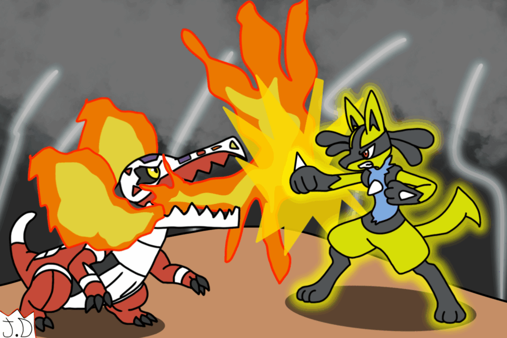 Skeledirge VS Shiny Lucario