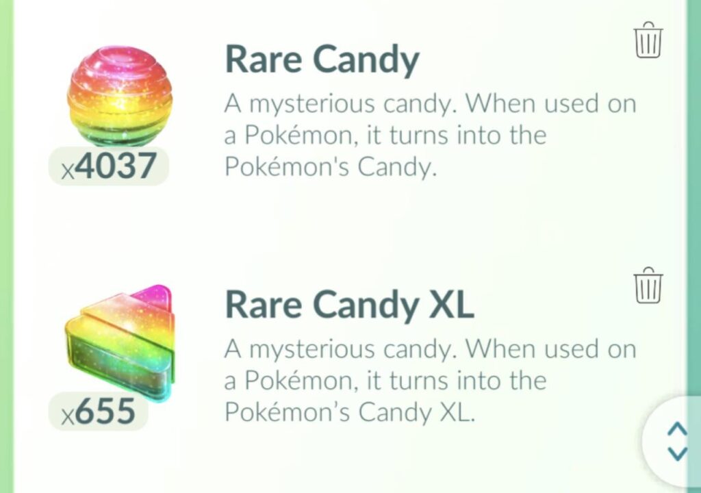 Where are you putting your Rare Candy, and the XL candy?