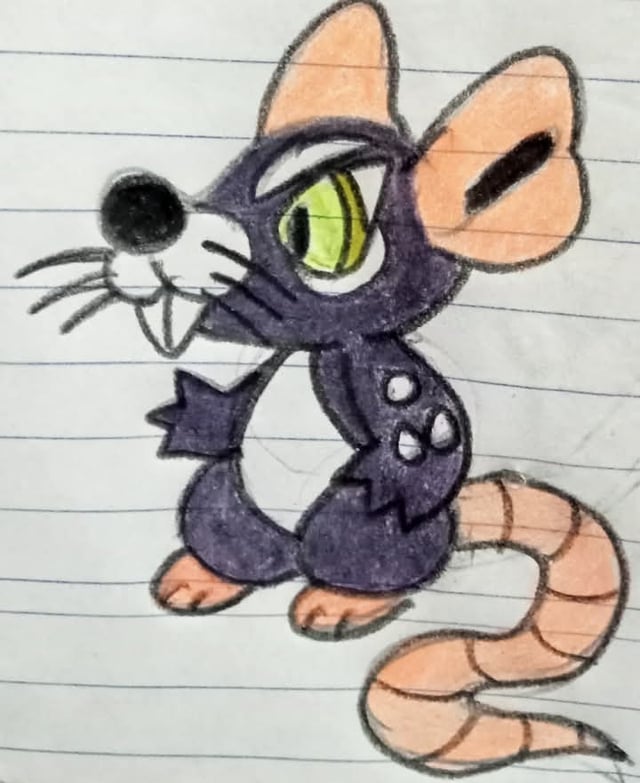 Rattin: El Pokémon Pillo Típo: Siniestro + Punkratz: El Pokémon Rata Tipo: Siniestro/Veneno