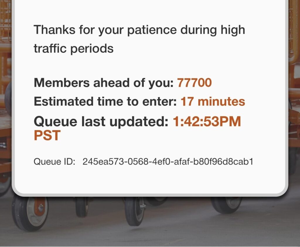 Costco Online Queue