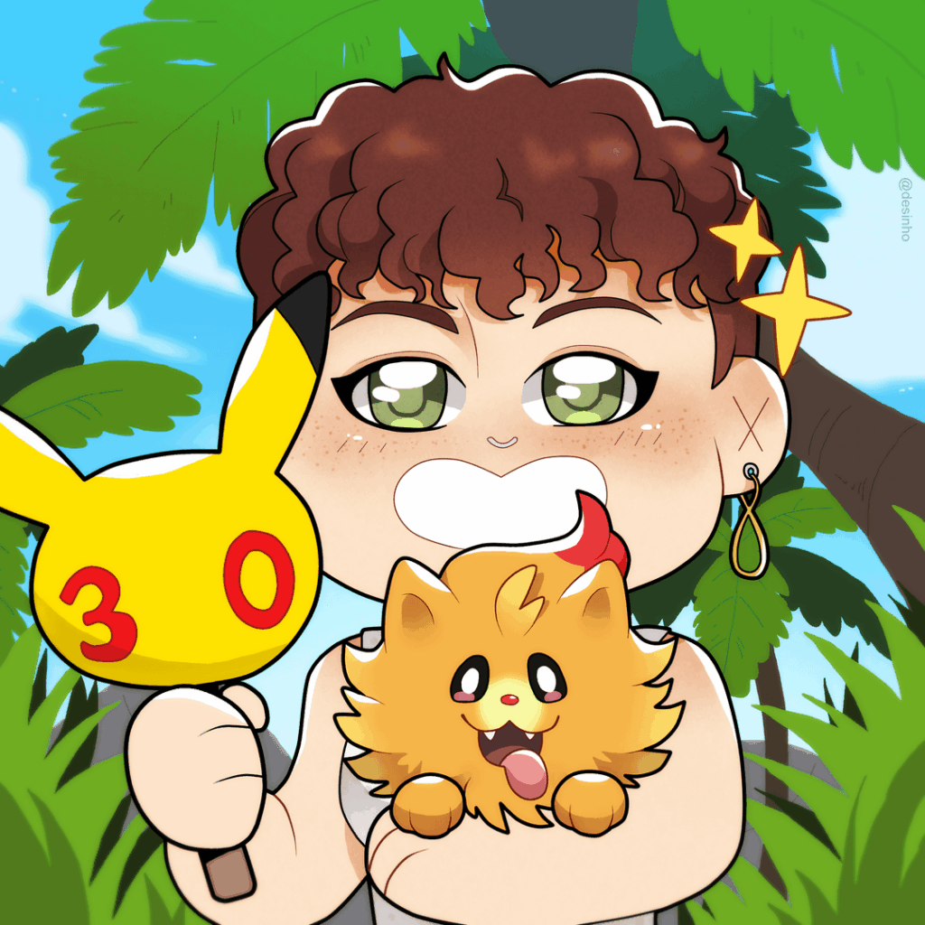 [OC] Pokemon 30th icon 🌴 Kelsey and Pombon
