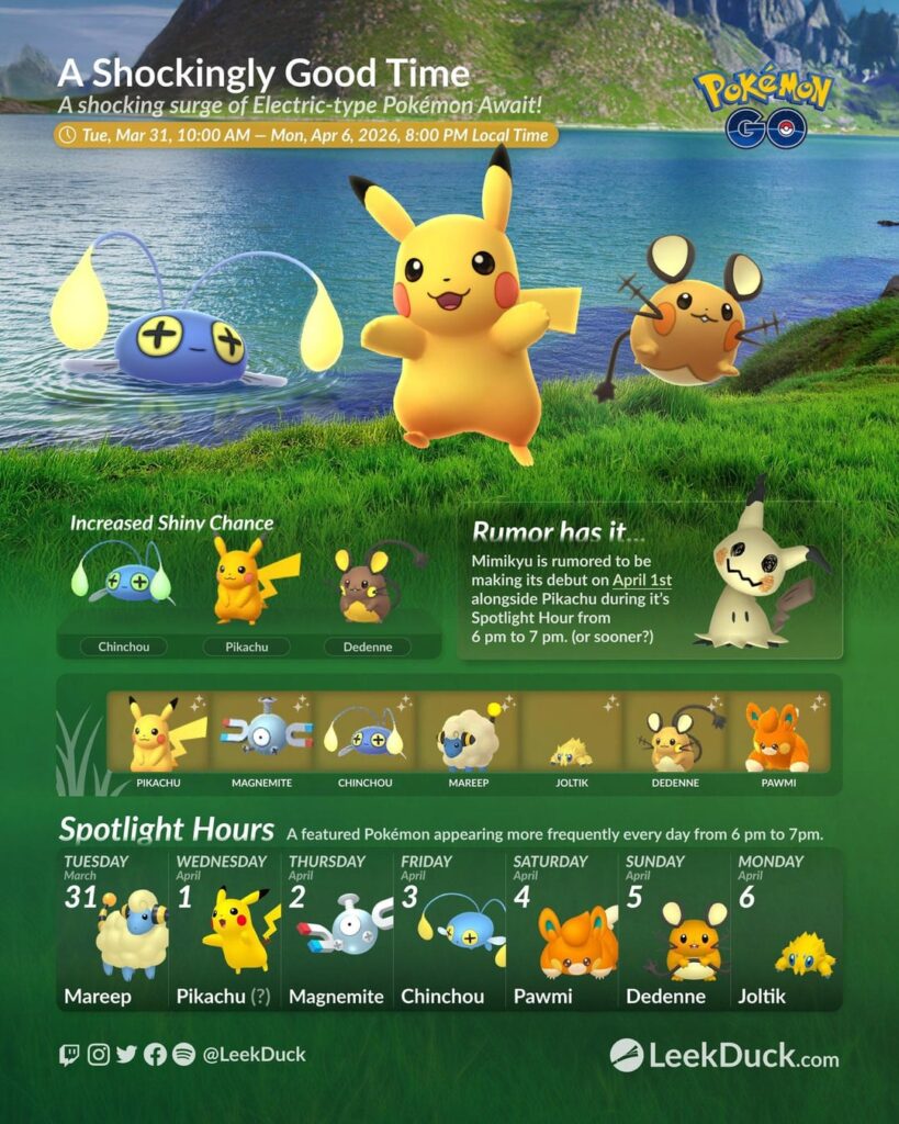 A Shockingly Good Time - Event Overview (LeekDuck)