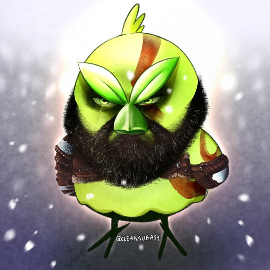 Browt x GOW Kratos I’ve been seeing this bird everywhere lately and I decided to draw this