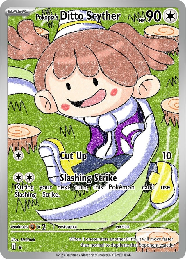 I draw ditto pokémon TCG cards