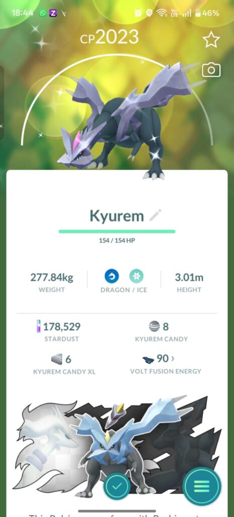 My first kyurem, and it's SHINY!