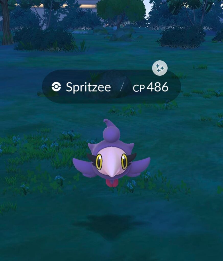 finally caught a shiny Spritzee 🩶