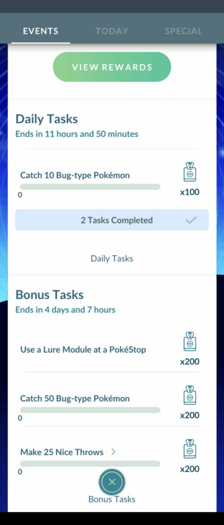Go Pass: Bug Out Bonus Tasks Added