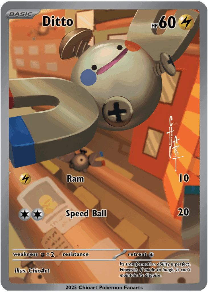 I MADE A DITTO POKEMON CARD🥹💜