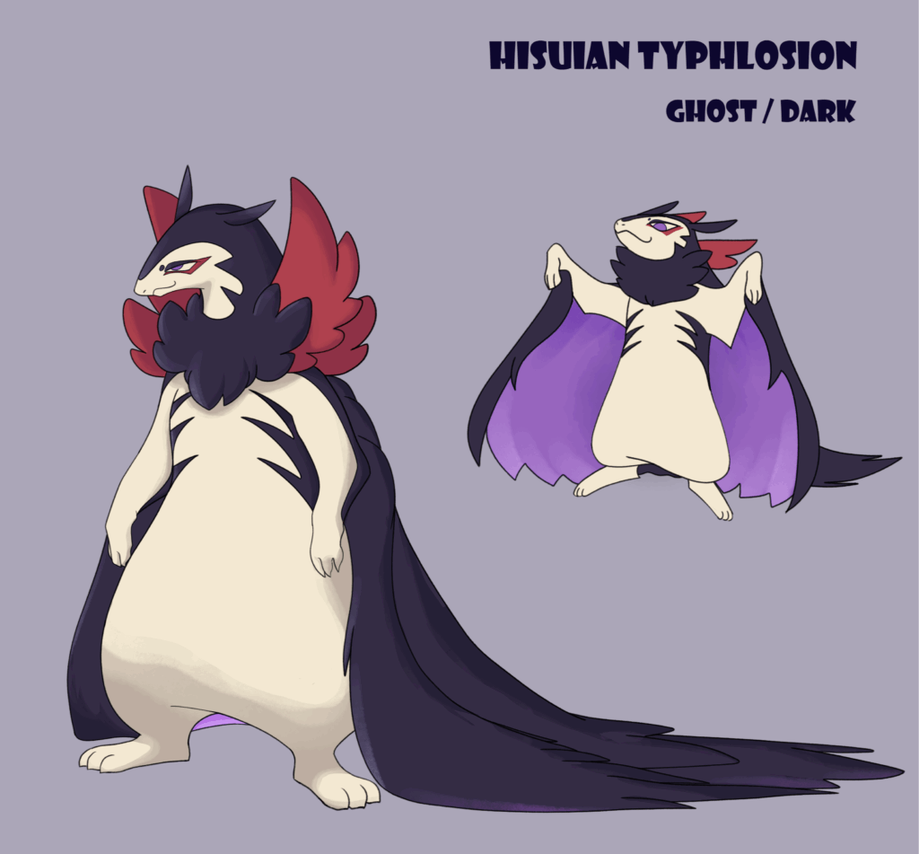 Alternate hisuian typhlosion - ghost/dark