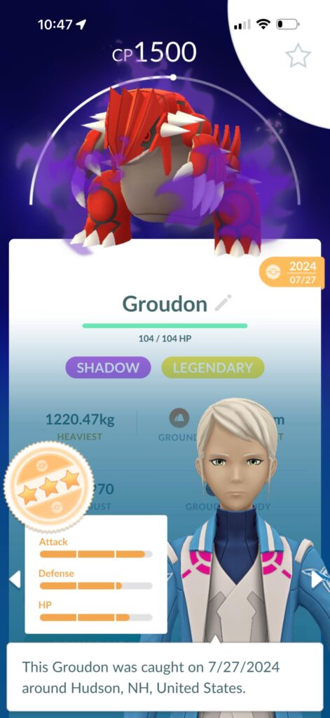 Should I Purify my Shadow Groudon?